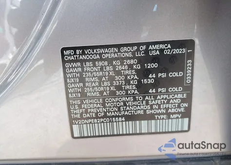 2023 Volkswagen Id.4 Awd Pro from USA, damaged, VIN 1V2DNPE82PC015584